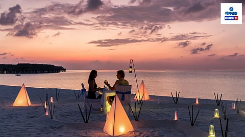 Honeymoon Couple On Beach
