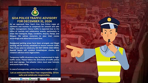 Goa Police Traffic Advisory: पणजी, कळंगुट, हणजूणमध्ये वाहतूक कोंडीची शक्यता;  वाहतूक खात्याकडून प्रवाशांसाठी सूचना जारी