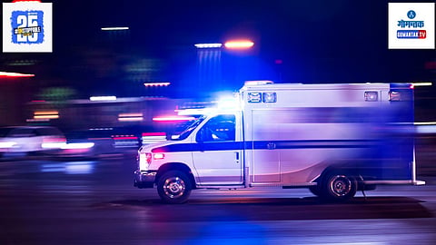 Ambulance Gutted in Fire at Goa