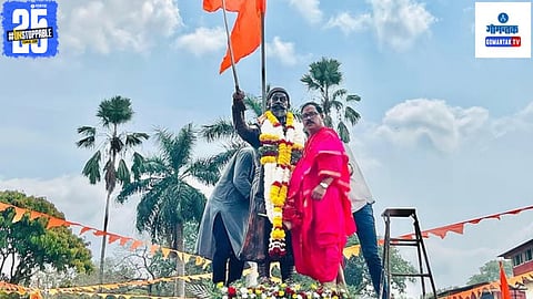 Chhatrapati Shivaji statue in Sanguem