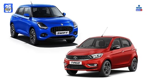 Updated Tata Tiago vs Maruti Suzuki Swift