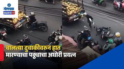 Viral Video Bike Rider Falls Stealing Coconuts