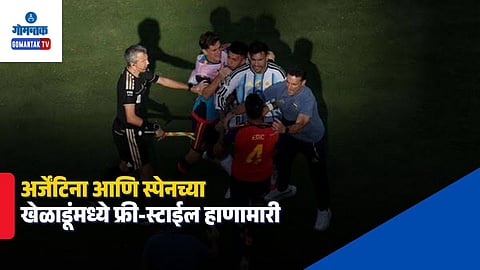 Argentina and Spain football players involved in an on-field altercation