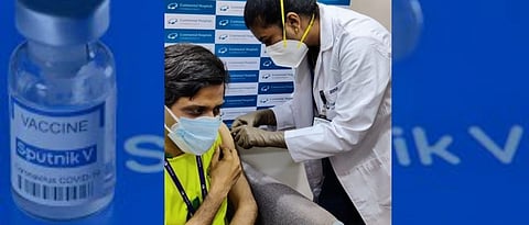first Sputnik-V vaccine was given in Hyderabad