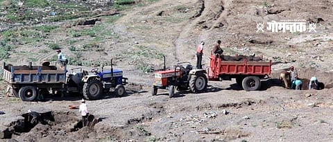illegal sand excavation