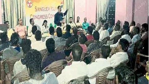Meeting of Congress workers in sange