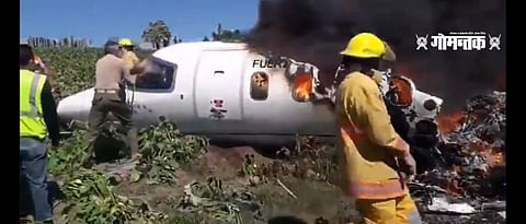 Mexican Air Force plane crashed six soldier killed 