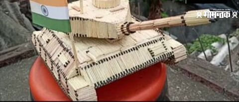 Indian Army Day A young boy from Odisha has created matchsticks beautiful army tanker 