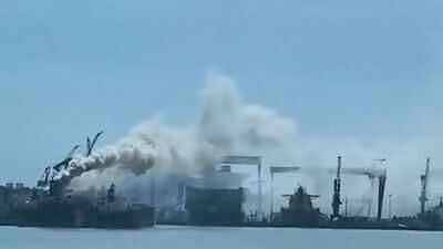 At least 20 killed in cargo vessel fire at China shipyard