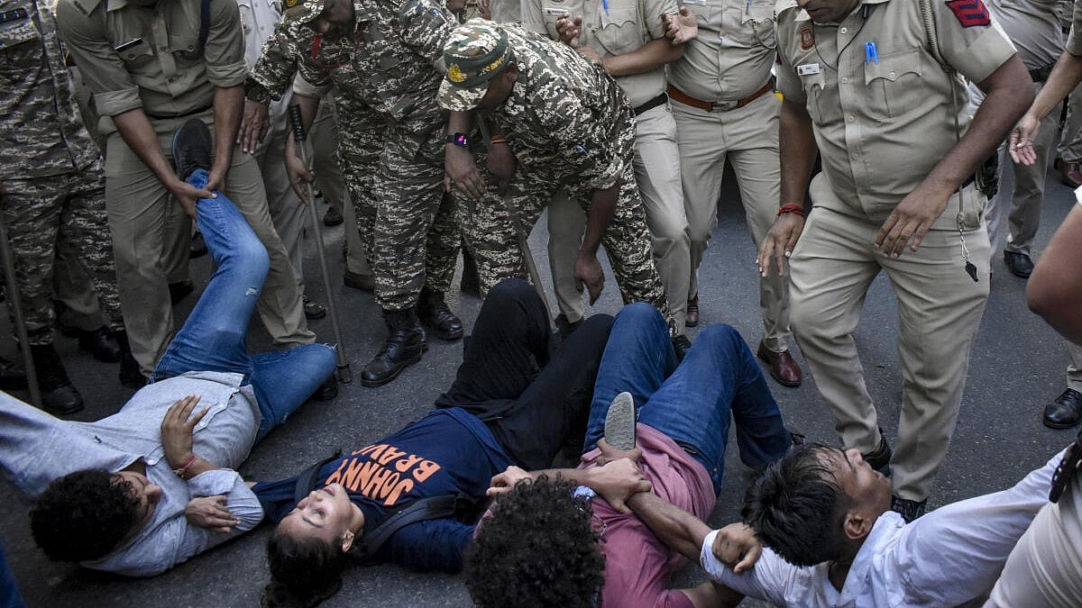 Delhi Police officer accused of sexually harassing journalist during protest against CEC promoted