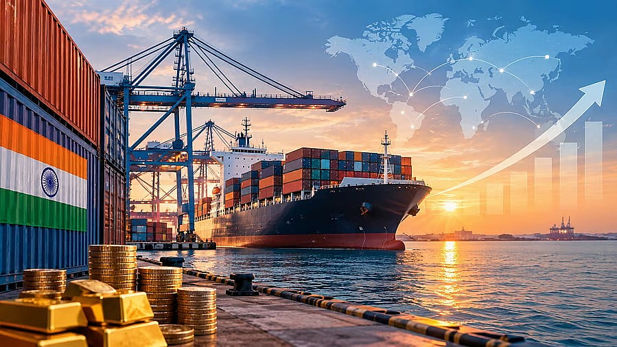 India's exports up 23% to USD 44.4 bn in Sep; trade deficit narrows to USD 30.21 bn