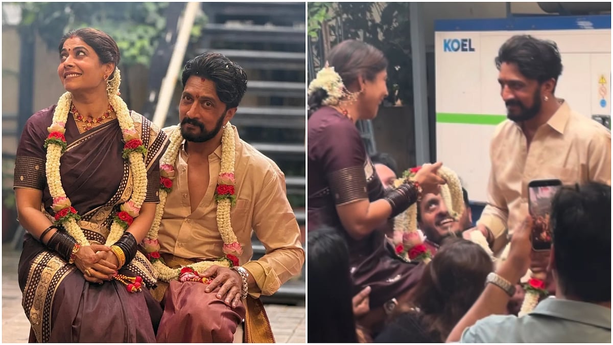 Watch | Kiccha Sudeep, wife Priya celebrate 25th wedding anniversary; exchange garlands in intimate ceremony