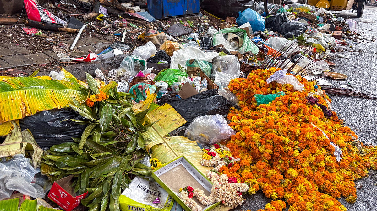 Festival waste piles up across Bengaluru as collection lags