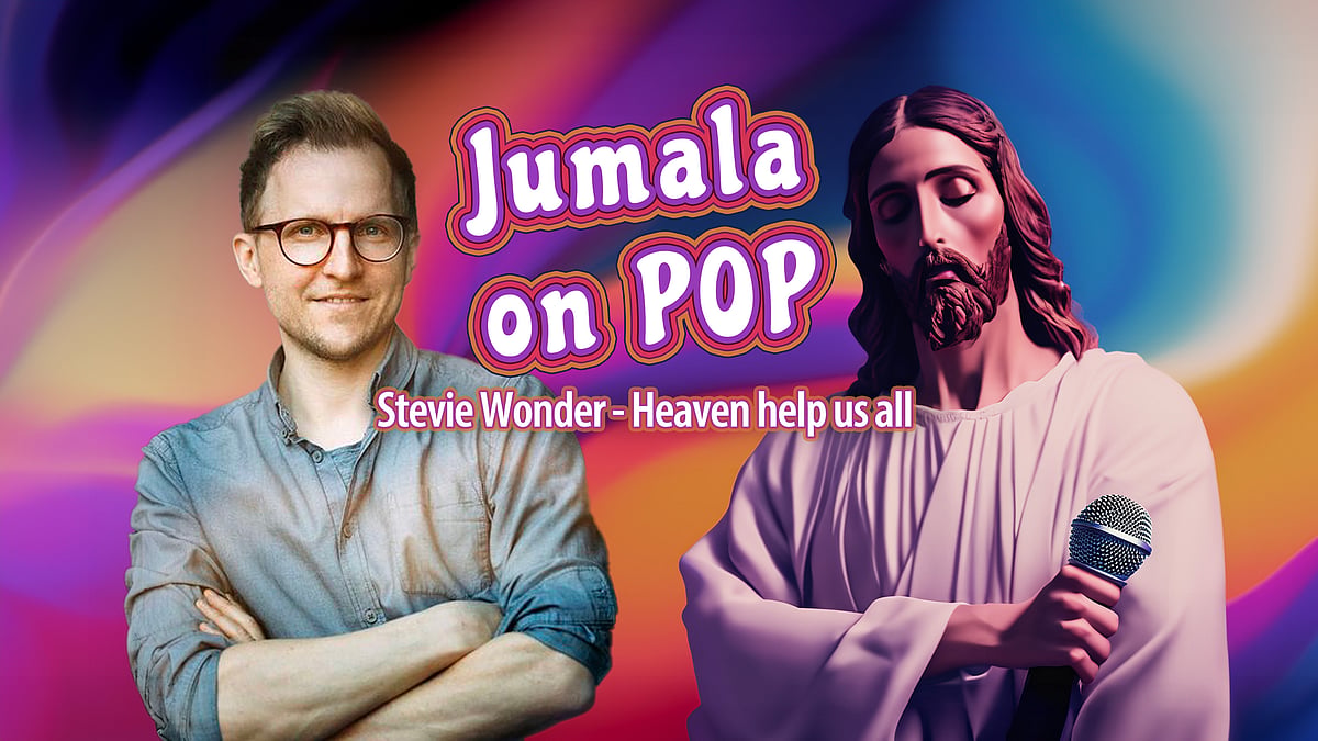 Jumala on pop -podcastissa esittelyssä kappale Heaven help us all esittäjänä Stevie Wonder.