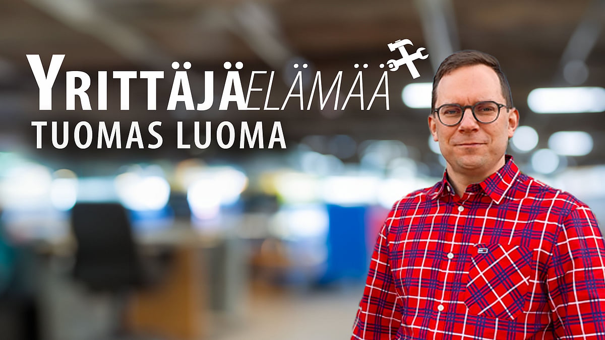 Yrittäjäelämää-podcastissa Tuomas Luoma.