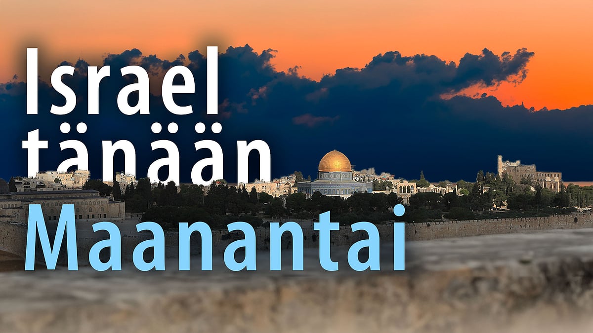 Israel tänään -podcastin maanantain tunnuskuva.