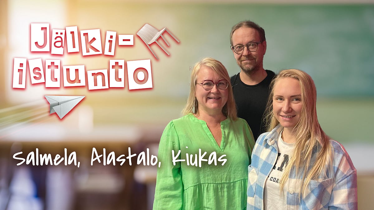 Jälki-istunnossa Annmari Salmela, Simo Alastalo ja Maiju Kiukas