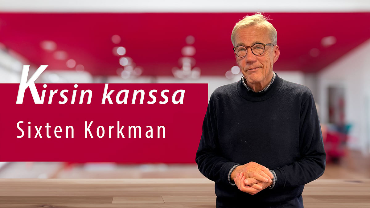 Kirsin kanssa Sixten Korkman.