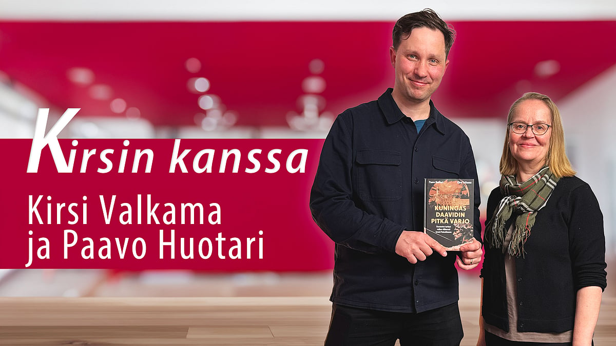 Kirsin kanssa -podcastissa Kirsi Valkama ja Paavo Huotari.