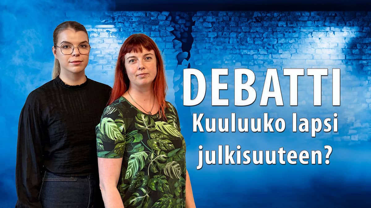 Debatissa vieraina Pelastakaa lapset ry:stä Emma Pösö ja lastenkirjailija Meri-Maaria Kivekäs. 
