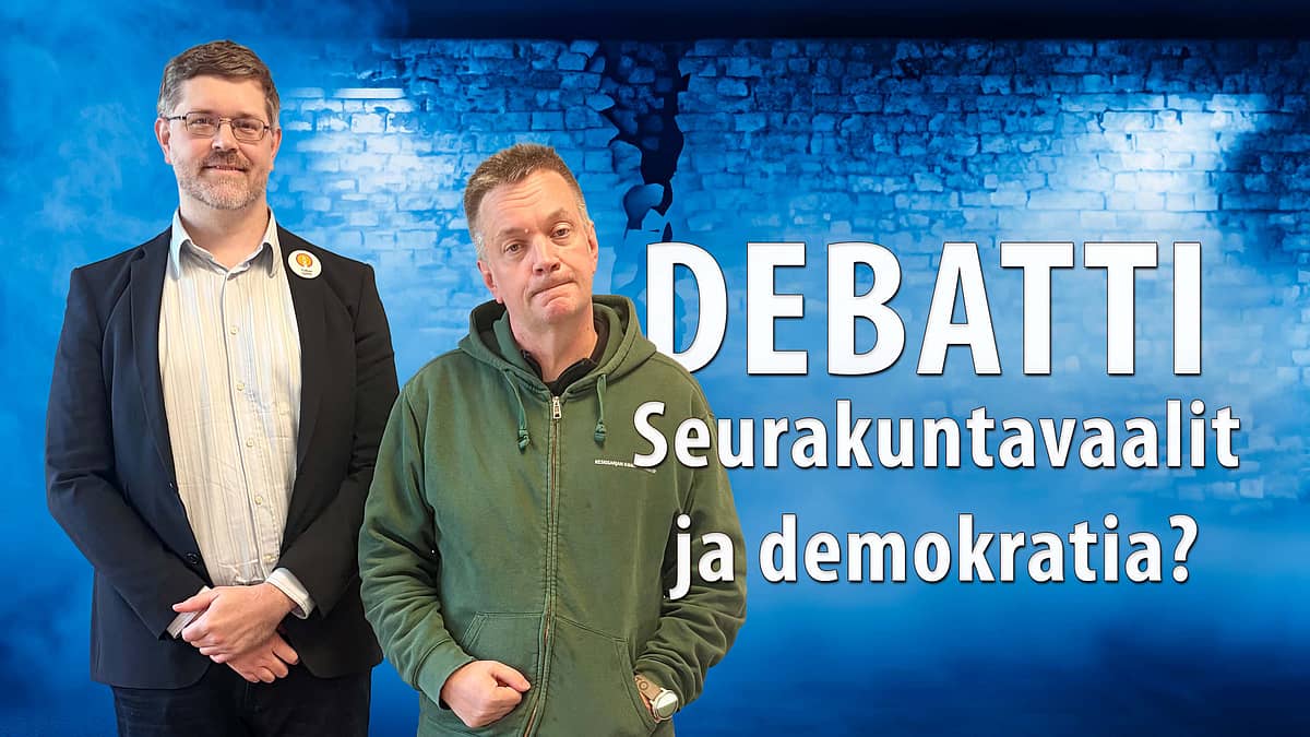 Viikon debatissa vieraana Lari Ahokas ja Teemu Keskisarja. Debatin aiheena Seurakuntavaalit ja demokratia