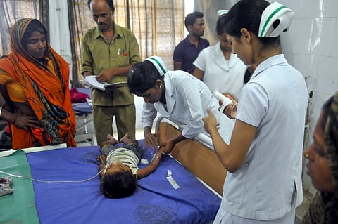 Children suffering from Acute Encephalitis Syndrome (AES) admitted in Sri Krishna Medical College and Hospital (SKMCH) in June 2019. 