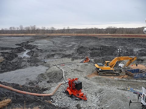 The issue of air pollution from fly ash ponds becomes severe, especially during summer. Credit: USFWS/ Flicker
