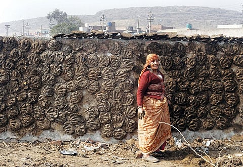 By joining an e-tail supply chain, women in villages get a better price for dung cakes. (Photo: Vikas Choudhary)