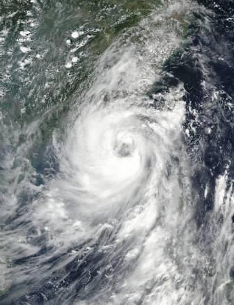 NASA-NOAA's Suomi NPP satellite captured this visible light image of Typhoon Nida approaching China
Credits: NASA/NOAA