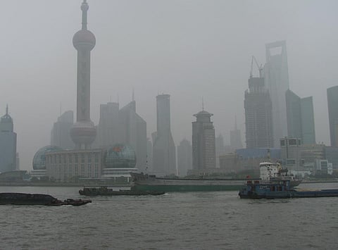 Heavy smog over Shanghai  Credit: Flickr