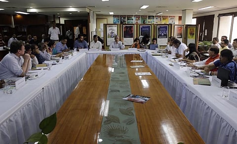 Panelists were unanimous in their opinion that the SBM has always been about toilets, numbers and incentives, but not about mindset change. Credit: Vikas Choudhury/ CSE