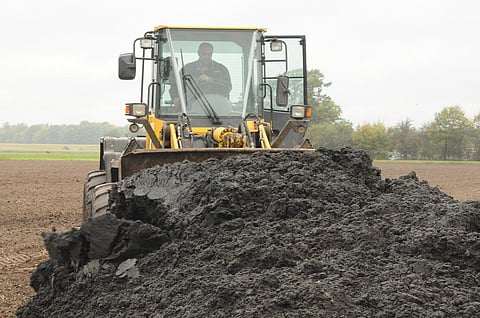 Large quantities of microplastics end up on agricultural lands fertilised with urban sewage sludge. Credit: SuSanA Secretariat / Flicker