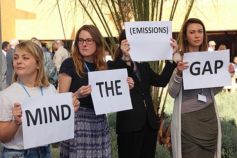 The Emission Gap Report clearly underlines that the current efforts lead us to 2.9°C to 3.4°C future. Credit: Takver/Flicker