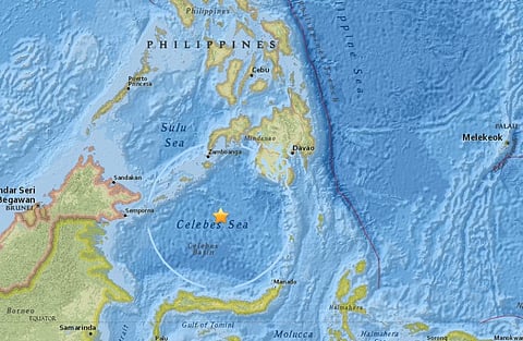 The earthquake was set off by movement of oceanic plates 625 km under the seabed. Credit: USGS