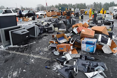 Greater replacement of obsolete equipment has led to a dramatic increase in quantities of e-waste being disposed of in China. Credit: Montgomery County Planning Commission/ Flicker