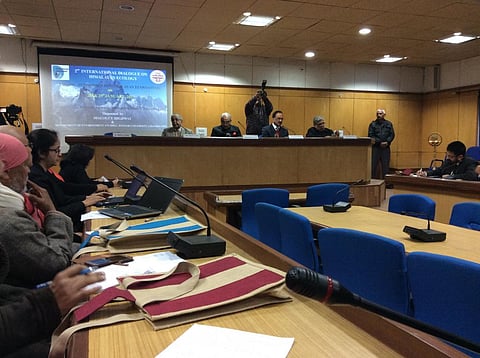 Panel discussion taking place at the 2nd International Dialogue on Himalayan Ecology (Credit: Deepanwita Niyogi/CSE)