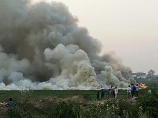 Often, flames are seen leaping off the water because of the phosphorus and oil on the surface Credit: DCP Traffic East / Twitter