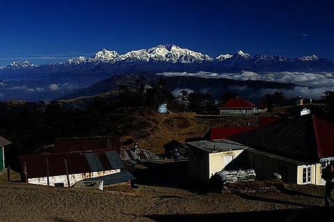 Trekkers can view the snow-capped peak of the world’s third highest mountain, and the highest peak in India, the Kangchenjunga, from Sandakphu
Credit: Anirban Biswas/Flickr