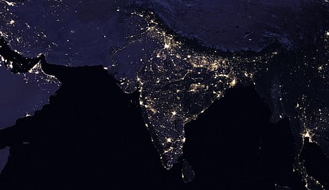 Night-time views of India and surrounding areas in 2016. Credit: NASA