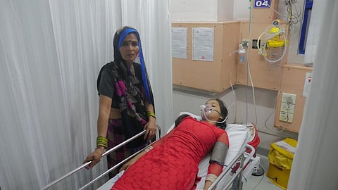 Students and teachers were rushed to nearby hospitals. Credit: Bhaskarjyoti Goswami / CSE