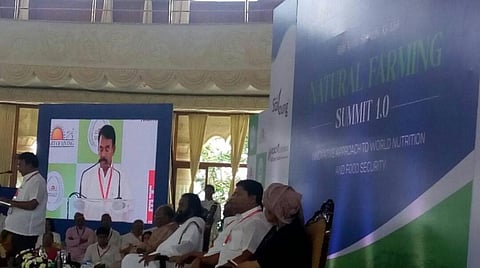 Presenting his views on genetically modified seeds at the Natural Farming Summit 2017 in Bengaluru on Tuesday, Kapil Shah questioned the “unethical tinkering of genes” for more productivity
Credit: Subhojit Goswami