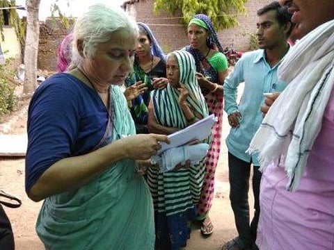 Social activist Medha Patkar has been at the forefront of the Narmada Bachao movement for 32 years
Credit: Jitendra/CSE