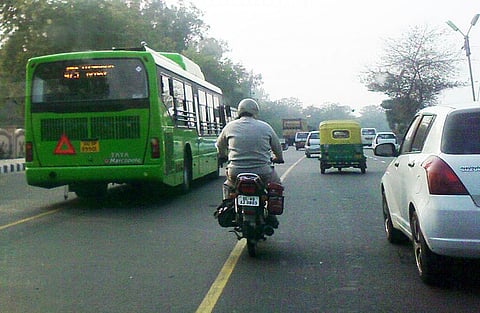 A DTC bus travelling on the Ring Road  Credit: Wikimedia Commons