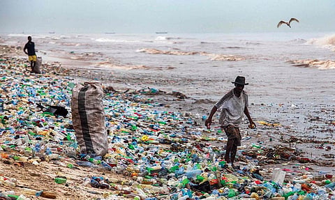 By 2025, the annual mismanaged plastic waste in Africa could be as high as 11.5 million tonnes. Consumer waste forms 93 per cent of plastic marine debris globally (Courtesy: GREENPEACE)