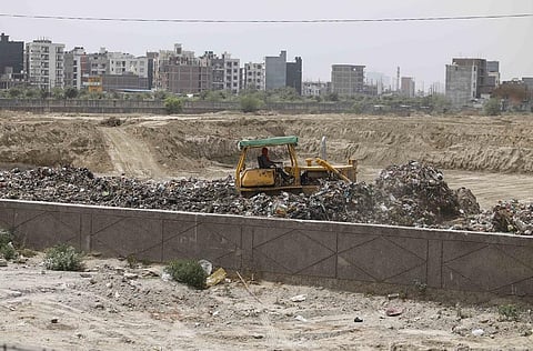 People are concerned since waste is being dumped in the area without any infrastructure in place to manage it. Credit: Vikas Choudhary