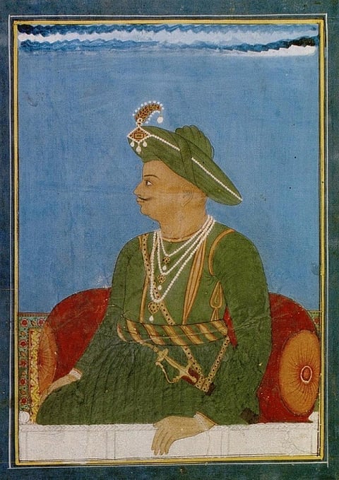 A painting of Tipu Sultan              Credit: Wikimedia Commons