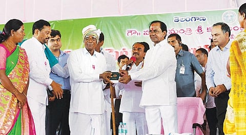 Telangana Chief Minister K Chandrashekar Rao launched Rythu Bandhu scheme on May 10 (Credit: Government of Telangana)