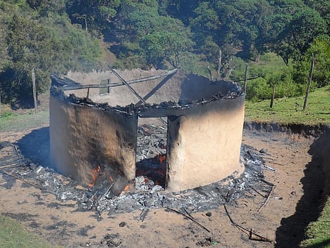 A burnt Sengwer home     Credit: Yator Kiptum