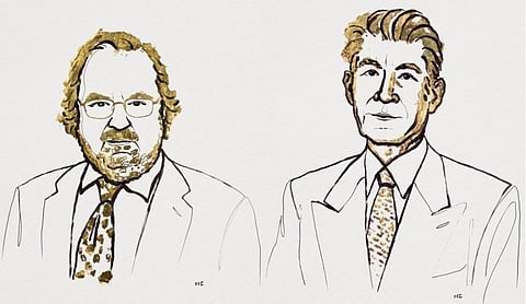 James P Allison and Tasuku Honjo, the winners for this year's Nobel Prize for medicine. Credit: Nobel Prize 