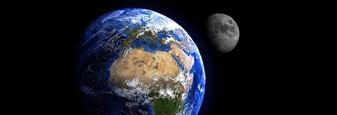 The Earth and its Moon Credit: Getty Images